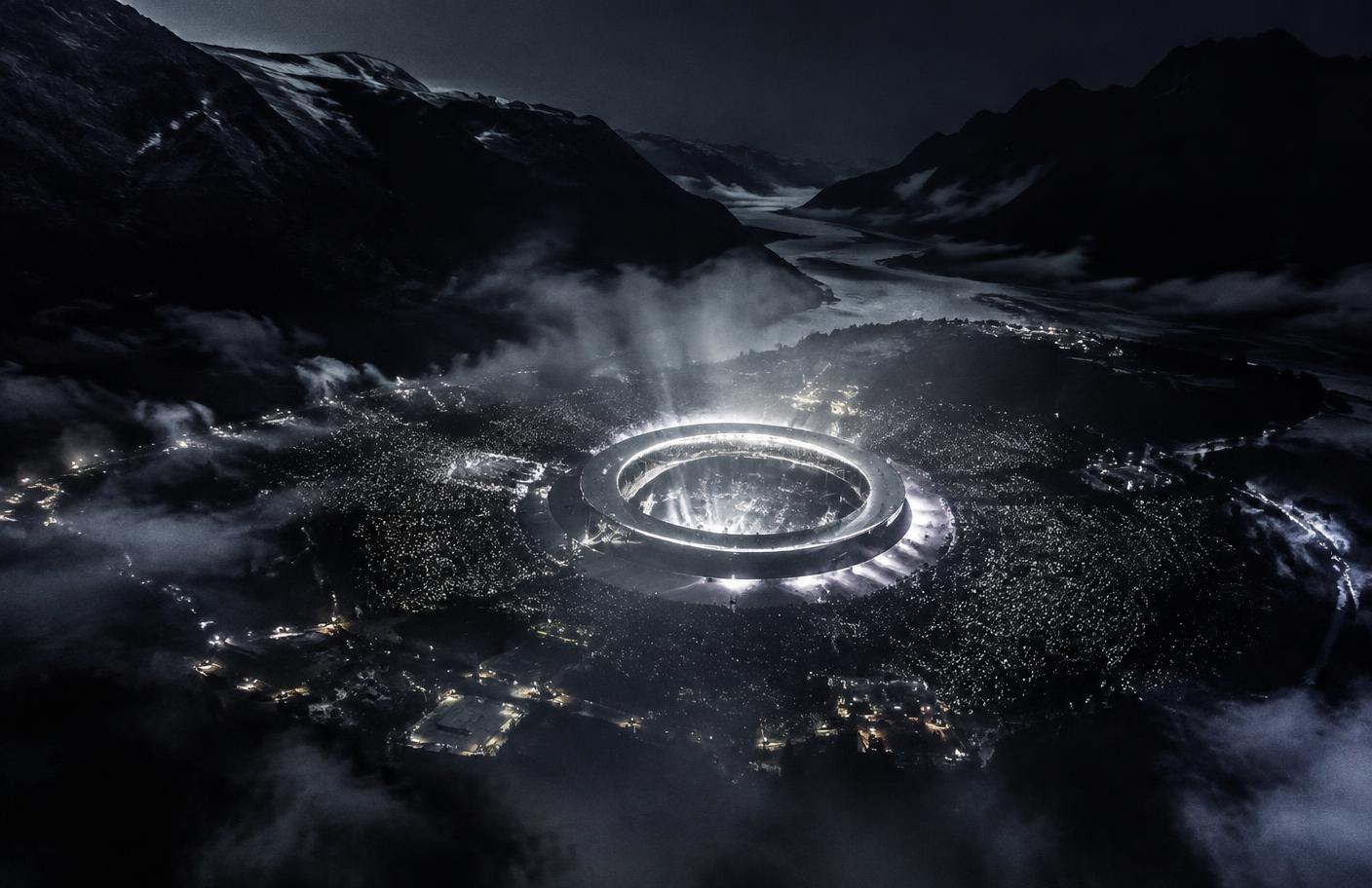 Nightfall Valley, from above